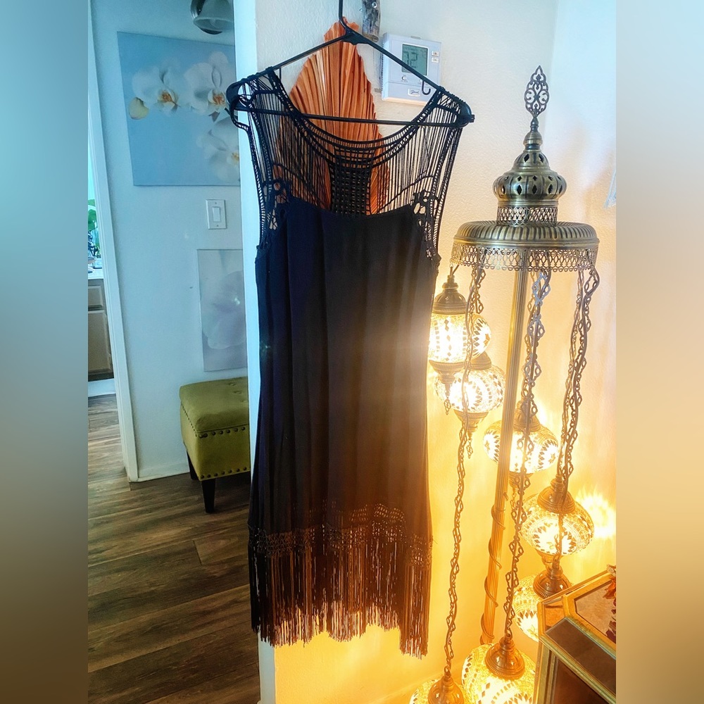 Black flapper dress size S